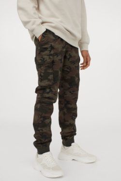 Catálogo H&M Otoño Invierno joggers cargo algodón camuflaje