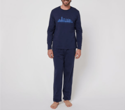 Catálogo Rebajas Alcampo Primavera Verano pijama de algodón In Extenso manga larga