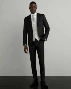 Trajes negros para novio traje regular