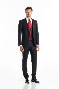 Trajes negros para novio traje oro