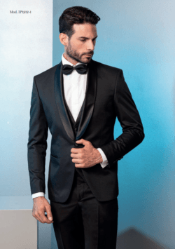 Trajes negros para novio esmoquin