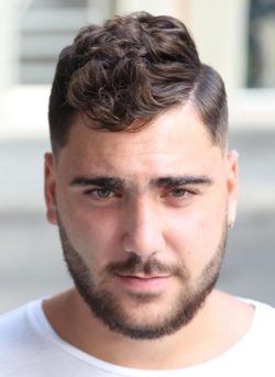 Cortes pelo cara redonda para hombres FOTOS corte cabello rizado