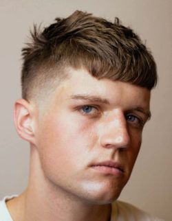 Cortes pelo cara redonda para hombres FOTOS corte frances degradado