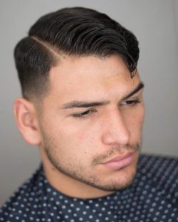 Cortes pelo cara redonda para hombres FOTOS corte raya lado