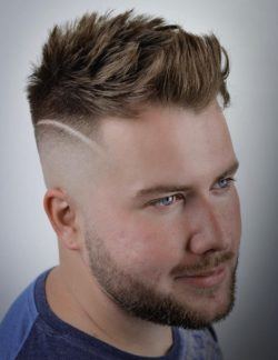 Cortes pelo cara redonda para hombres FOTOS corte spiky fade