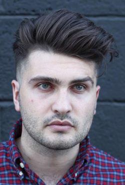 Cortes pelo cara redonda para hombres FOTOS corte subido lados rapados