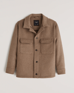 Las Rebajas en Abercrombie para Invierno chaqueta mezcla lana marrón