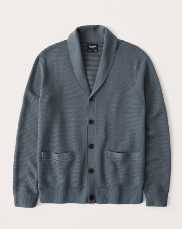 Las Rebajas en Abercrombie para Invierno cárdigan cuello desbocado con pespuntes