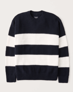 Las Rebajas en Abercrombie para Invierno jersey holgado pespuntes cuello redondo