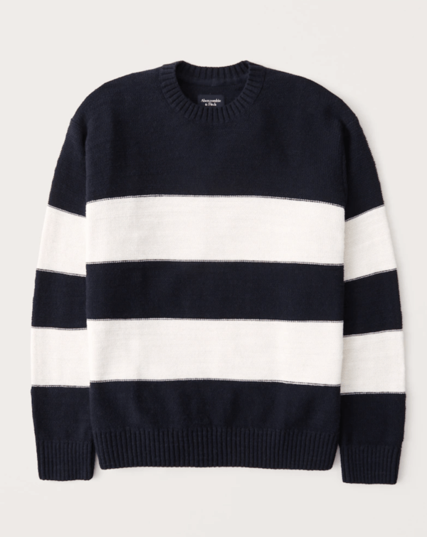 Las Rebajas en Abercrombie para Invierno jersey holgado pespuntes cuello redondo