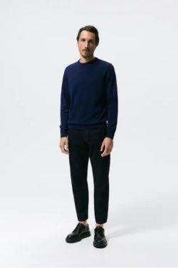 Los jerseis hombre zara ALGODON FOTOS color azul