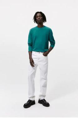 Los jerseis hombre zara ALGODON FOTOS color verde