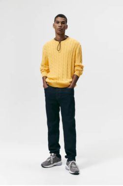 Los jerseis hombre zara cuello COLORES FOTOS amarillo