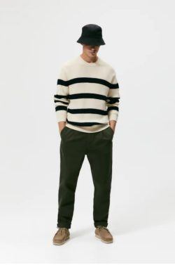 Los jerseis hombre zara cuello estampado FOTOS rayas blancas