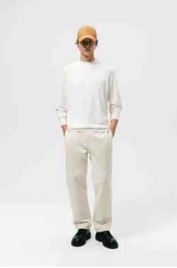 Los jerseis hombre zara cuello perkins FOTOS color blanco