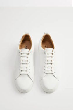 Zapatillas de zara para hombre BAMBAS FOTOS blanca