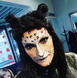 Maquillaje halloween gato con peluca