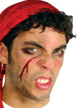 Maquillaje pirata halloween sencillo cicatriz
