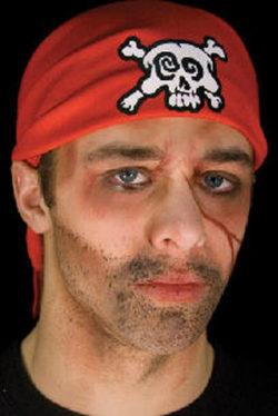 Maquillaje pirata halloween sencillo con cicatriz