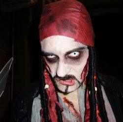 Maquillaje pirata halloween zombi