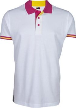 Catalogo joylu hombre polo dos colores blanco granate