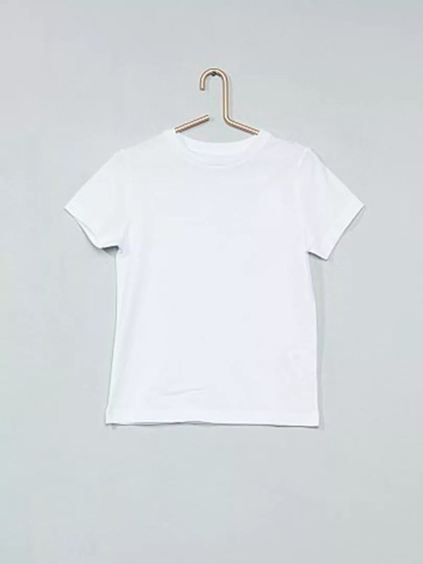 Ropa niños gorditos primavera verano camisetas KIABI camiseta blanca