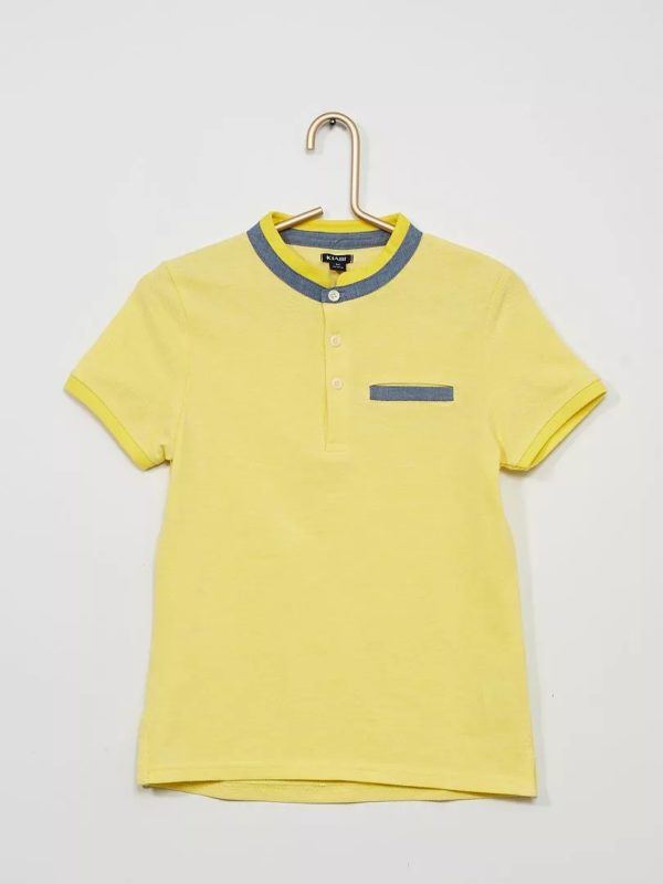 Ropa niños gorditos primavera verano camisetas KIABI polo amarillo